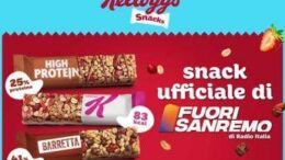 Barrette Kellogg’s snack ufficiale del ‘Fuori Sanremo’ di Radio Italia