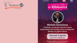 Incontro con l’autore Michele Santuliana giovedì 3 aprile alle 18:15