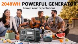 ALLWEI Portable Power Station PPS2400 Powers Winter RV Adventures & Flood Warning Crises
