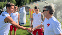 Il Presidente Peghin in visita a squadra e staff a Pieve: “Speriamo di scrivere altre pagine importanti insieme”
