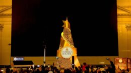 Ferrero Rocher inaugura albero di Natale in piazza San Carlo a Milano