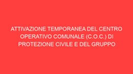 Attivazione temporanea del Centro Operativo Comunale (C.O.C.) di Protezione Civile e del Gruppo Comunale di Volontariato di Protezione Civile per la “Babby Bike” di mercoledì 24 dicembre 2025