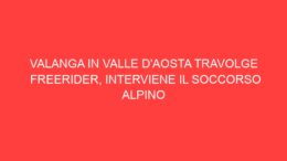 Valanga in Valle d’Aosta travolge freerider, interviene il Soccorso Alpino