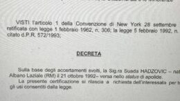 Per 33 anni ‘ostaggio’ dell’Italia dove è nata e cresciuta, ora è finalmente apolide: il decreto del Viminale