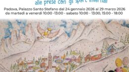 Arrivano a Padova le illustrazioni di “AGATA allegra Mucci alle prese con gli sport invernali”