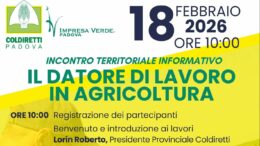 Il datore di lavoro in agricoltura: incontro informativo a Saonara il 18 febbraio