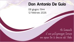 Don Antonio De Guio riposa tra le braccia del Padre