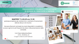 Webinar. Finanziamenti: strumenti e opportunità di accesso al credito per le imprese