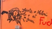 Scritte contro Meloni a Bologna, perquisizioni per uno dei presunti autori