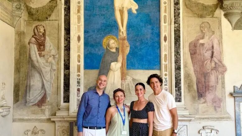 Katy Perry e Justin Trudeau in visita al Museo di San Marco a Firenze