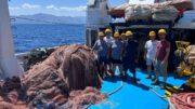 Recuperata una “rete fantasma” di 4 tonnellate nelle acque del Tirreno Meridionale nel Palermitano