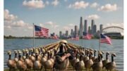 Trump posta esercito di ‘Donald Ducks’, le papere armate a difesa del Lago America