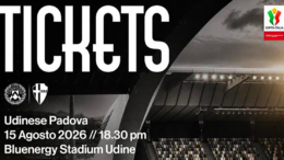 Coppa Italia: Udinese-Padova, info sui biglietti