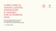 A 10 anni da Amoris laetitia: annunciare il Vangelo con le famiglie di oggi