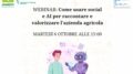 Social media e Intelligenza Artificiale: strategie digitali per valorizzare l’azienda agricola, 6 ottobre ore 15 webinar gratuito Pid