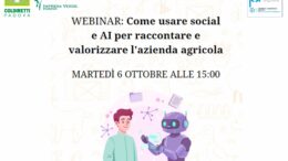 Social media e Intelligenza Artificiale: strategie digitali per valorizzare l’azienda agricola, 6 ottobre ore 15 webinar gratuito Pid