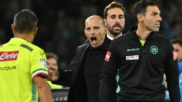 Stangata per Allegri, due giornate di squalifica e multa dopo l’espulsione con la Roma